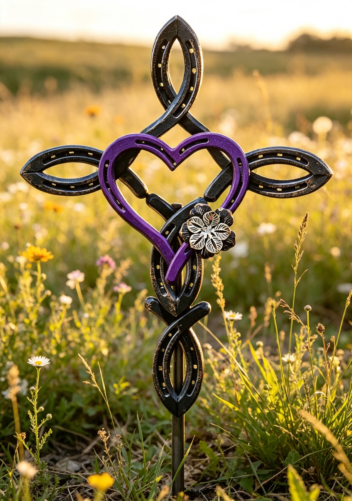 Blessed Horseshoe Cross with Heart - A Symbol of Faith, Protection, and Love That Endures (𝑱𝒐𝒓𝒅𝒂𝒏 𝑴𝒂𝒚𝒏𝒂𝒓𝒅 𝑯𝒂𝒏𝒅𝒎𝒂𝒅𝒆®)