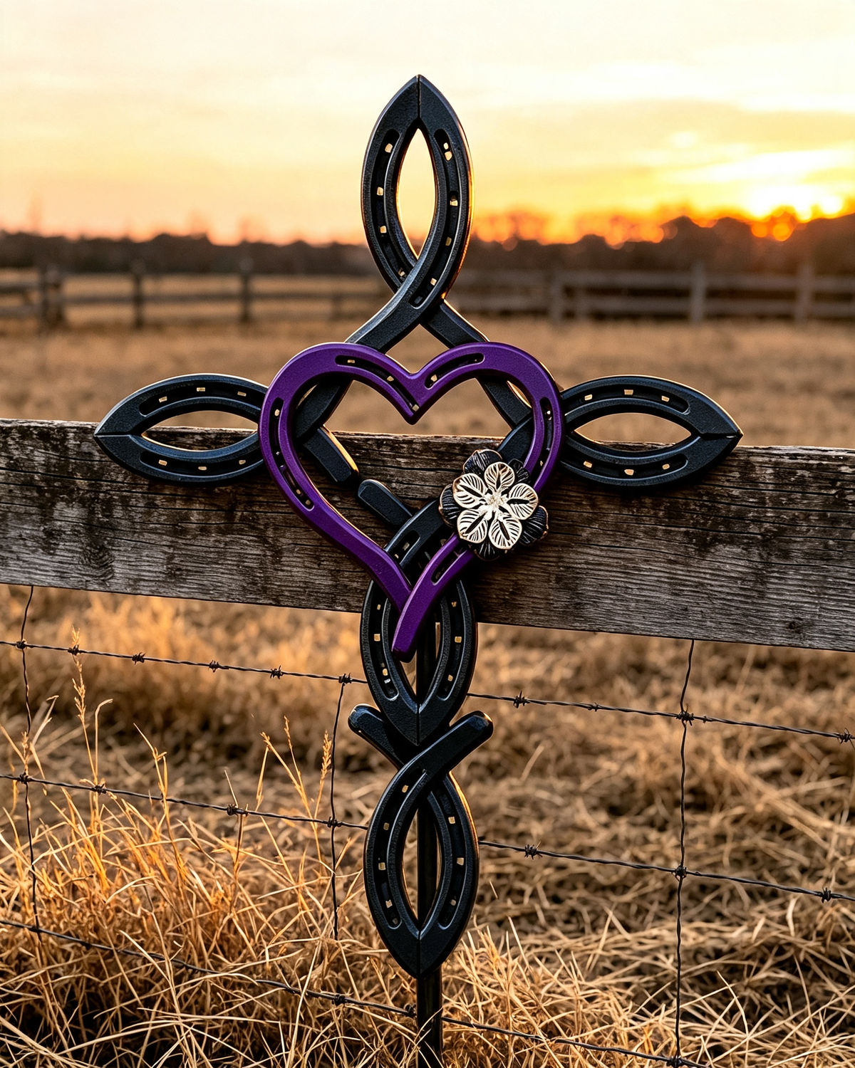 Blessed Horseshoe Cross with Heart - A Symbol of Faith, Protection, and Love That Endures (𝑱𝒐𝒓𝒅𝒂𝒏 𝑴𝒂𝒚𝒏𝒂𝒓𝒅 𝑯𝒂𝒏𝒅𝒎𝒂𝒅𝒆®)