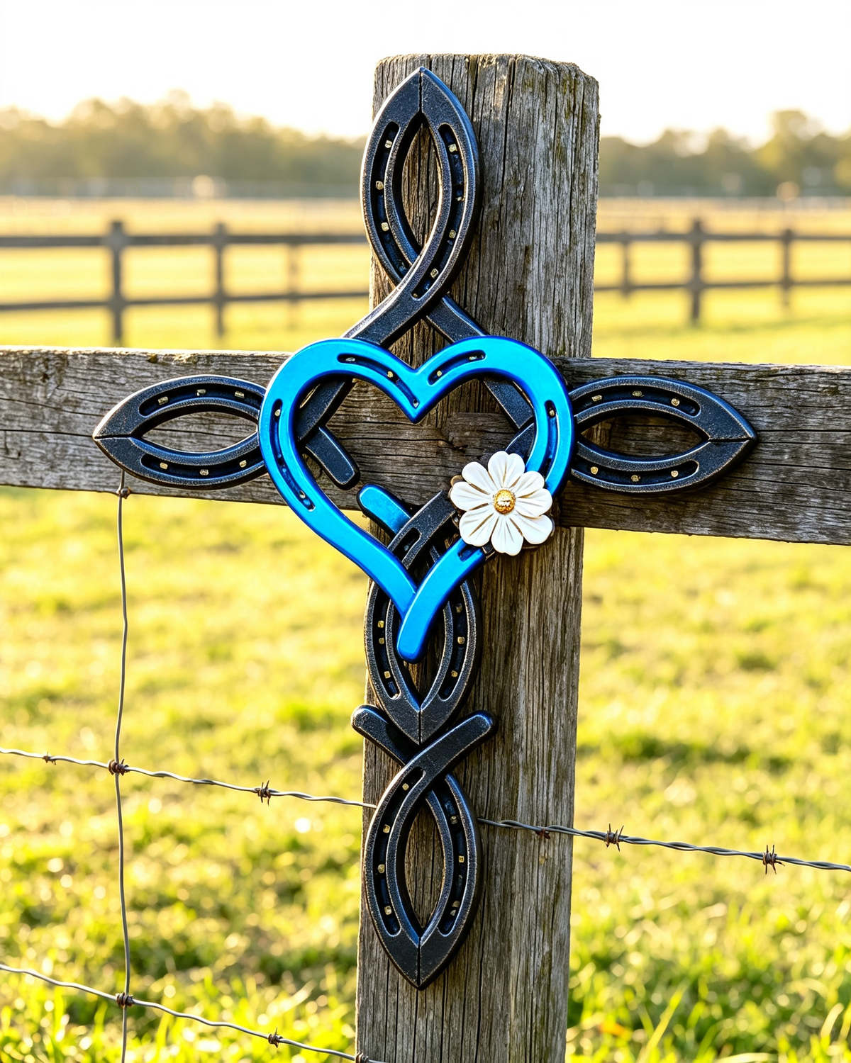 Blessed Horseshoe Cross with Heart - A Symbol of Faith, Protection, and Love That Endures (𝑱𝒐𝒓𝒅𝒂𝒏 𝑴𝒂𝒚𝒏𝒂𝒓𝒅 𝑯𝒂𝒏𝒅𝒎𝒂𝒅𝒆®)
