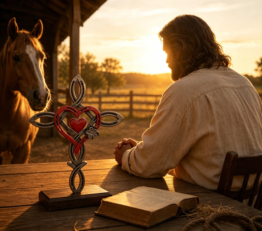 Blessed Horseshoe Cross with Heart - A Symbol of Faith, Protection, and Love That Endures (𝑱𝒐𝒓𝒅𝒂𝒏 𝑴𝒂𝒚𝒏𝒂𝒓𝒅 𝑯𝒂𝒏𝒅𝒎𝒂𝒅𝒆®)