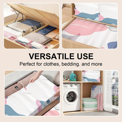 2026 New No Pump Large Vacuum Storage Compression Bags,Thick and Airtight Reusable Organizer Suitable for Clothes