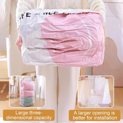 2026 New No Pump Large Vacuum Storage Compression Bags,Thick and Airtight Reusable Organizer Suitable for Clothes
